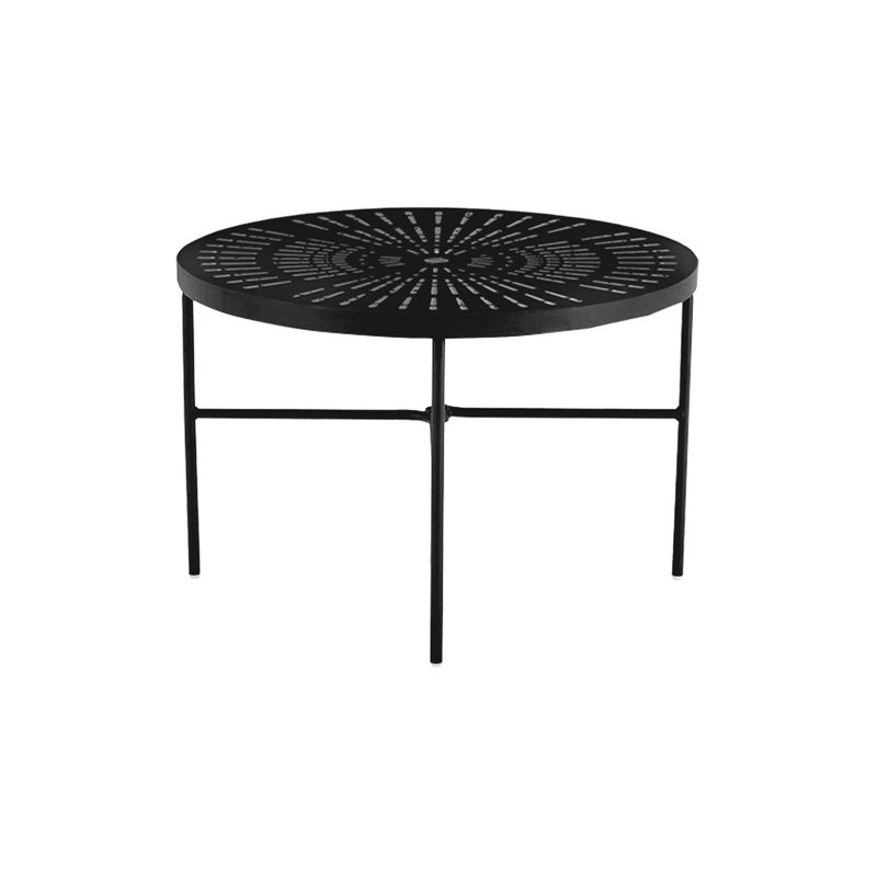 La'Stratta Outdoor Round Dining Table, Obsidian