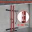 Wall Mounted Folding Power Rack, 1000 LBS Capacity Home Gym Squat Stand with Pull Up Bar and Landmine, Space Saving Cage for Small Spaces