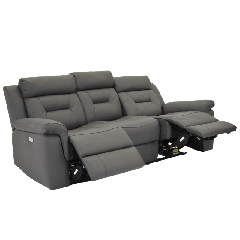 Demea 3 Seater Genuine Leather Electric Recliner