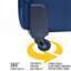 (20 + 24) Valise de voyage ensemble de valise deux pièces Mallette de transport Oxford sans verrou de mot de passe roue universelle + sac à dos Oxford