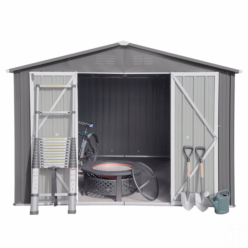 Remise de rangement en métal pour l'extérieur 10 pi x 12 pi