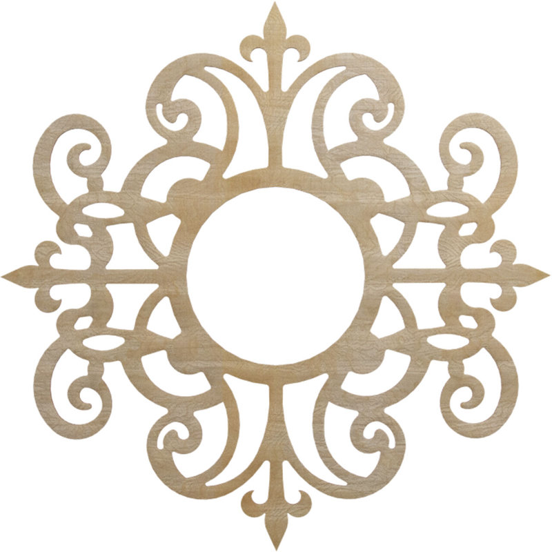 Médaillon de plafond en bois Dijon, Hickory, H 38 po x l 38 po x P 0,38 po