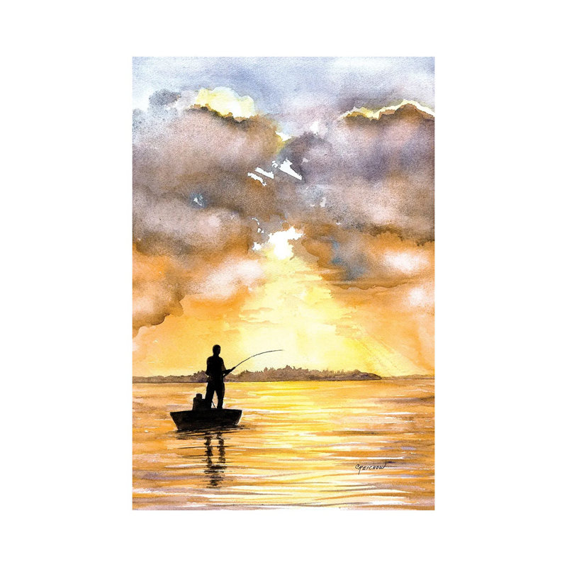Fisherman's Paradise by Christine Reichow - Wrapped Canvas Painting, 20.32 cm H x 30.48 cm W