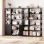 Bibliothèque industrielle à 5 niveaux avec tablettes réglables et porte d'armoire-1774358164
