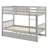 Space-Saving Wooden Bunk Bed With Trundle And Detachable Two Beds-331900572
