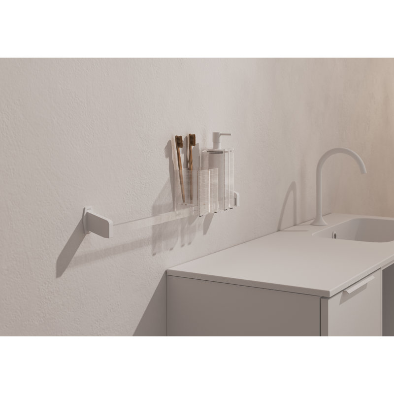 Swett 1 Towel Rail, White/Clear