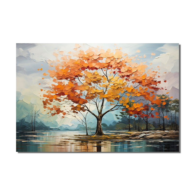 Orange Maple Trees Majestic I - Tree Maple Large Wall Art