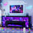 94.5 Inch Led Tv Stand With Fireplace, High Glossy Tv Entertainment Center With Storage Shelves For Living Room-291557548
