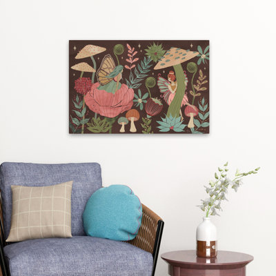 Floralscape Fairies I contemporain contemporain floral blanc brun foncé
