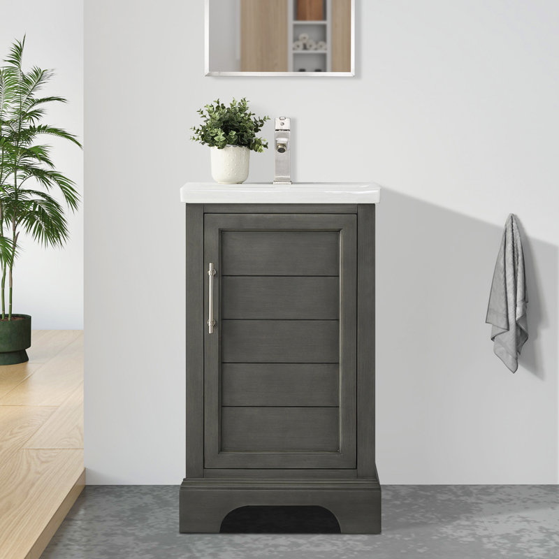 Ensemble de meuble-lavabo simple 20 po , Gris argenté