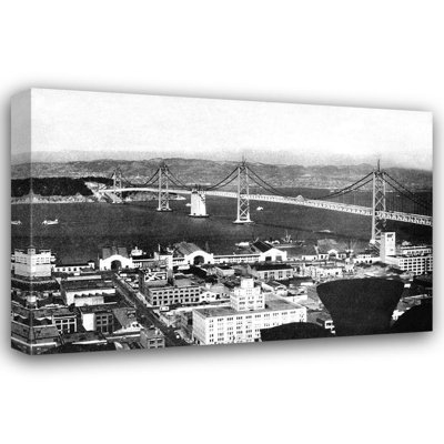 Astoria Grand Vintage San Francisco Gallery Wrapped Canvas Art: Oakland Bay Bridge, San Francisco, CA #2