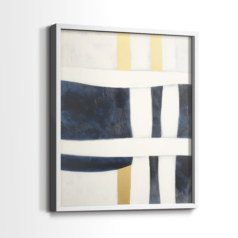 Série ABSTRACT DCCDXCV - reproduction encadrée de qualité supérieure - prête à être accrochée - aucun clou requis, Blanc