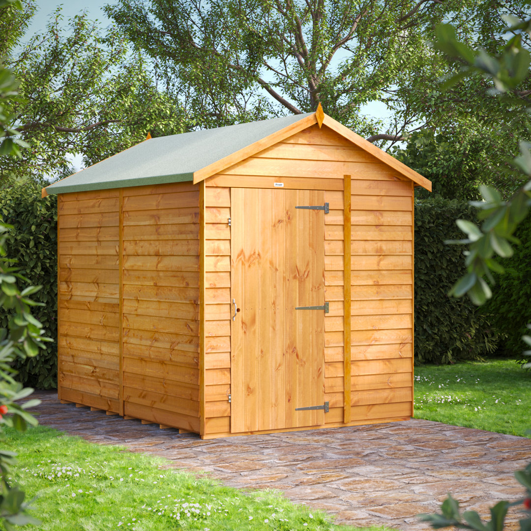 Powersheds 8 x 6ft Timber Overlap Windowless Apex Garden Shed