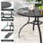 5-piece Metal Patio Dining Set With Umbrella Hole And 4 Stackable Chairs