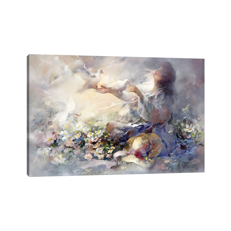 Romantic Reflections by Willem Haenraets - Wrapped Canvas Panoramic Painting, 30.48 cm H x 45.72 cm W