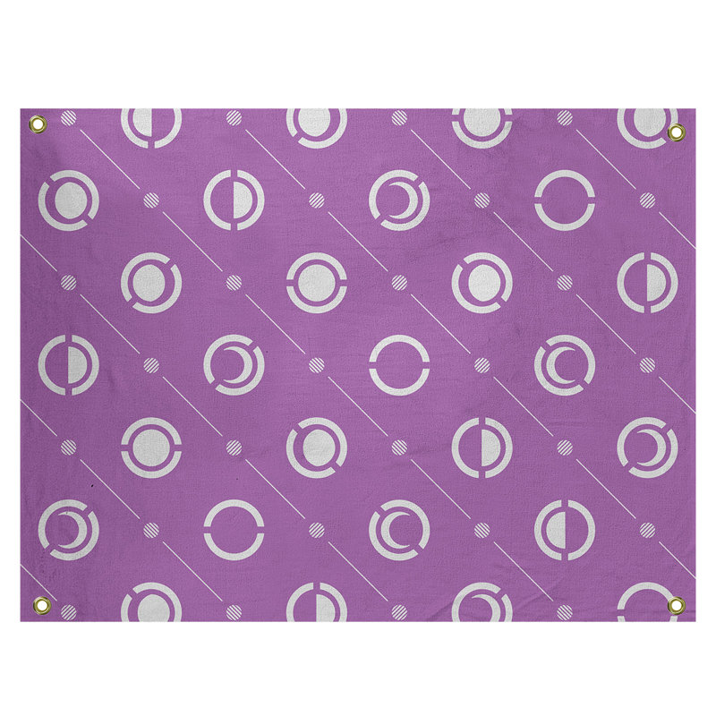 Tapisserie, H 26 po x l 36 po, Violet / Blanc