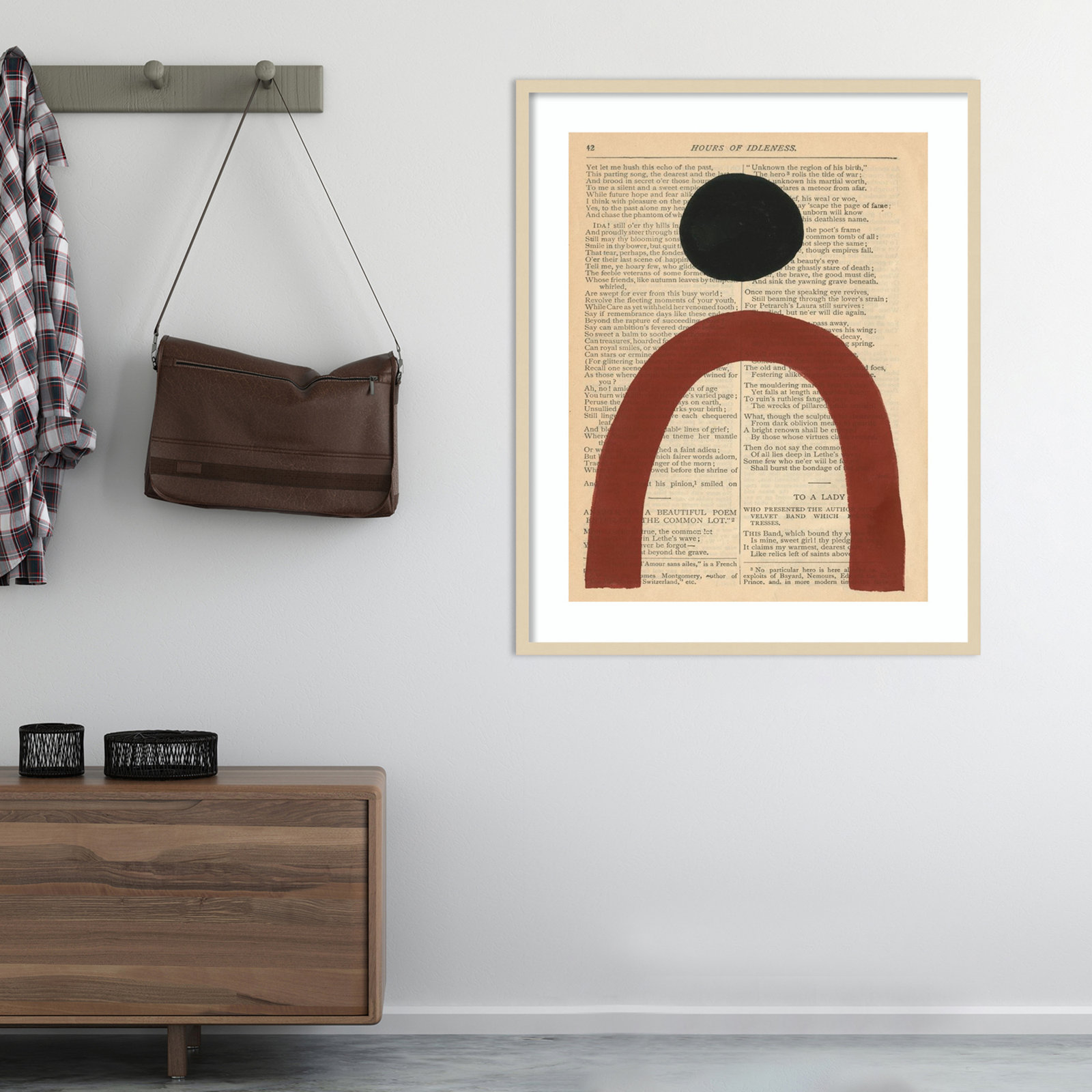 Modern Prose VI by W. Stramel, White Framed Paper, 41.38" H x 33.38" W x 0.88" D