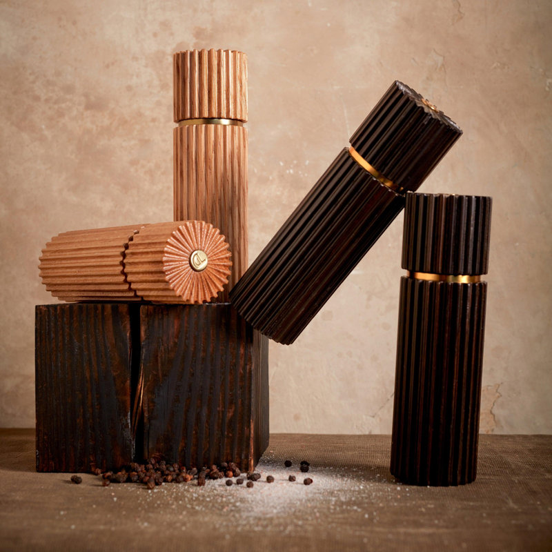 Ionic Wood S&P Mills - Light Oak, Gold/Smoked Oak