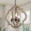 Lustre géométrique à 3 lumières de style bougie Marcus