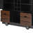 54" Farmhouse Kitchen Island With Drop Leaf, Power Outlet, 2 Doors, 2 Drawers & Spice Rack-4509302