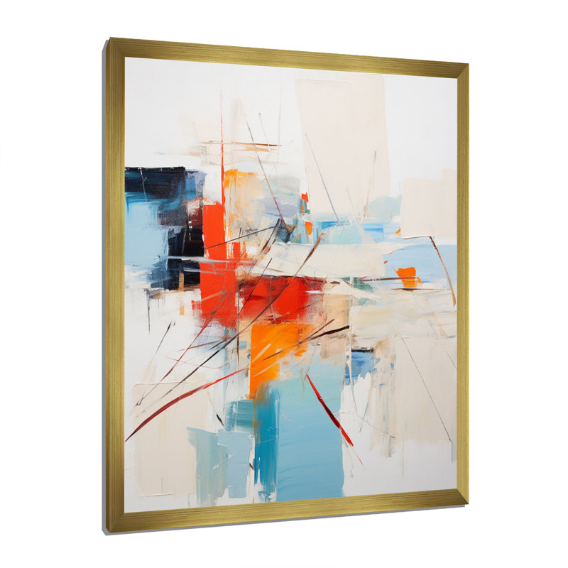 «Ephemeral Silence Minimal Abstract», reproduction d'art sur toile, H 32 po x l 24 po x P 1 po, Encadrement doré