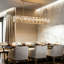 Lustre carré / rectangulaire à 20 lumières pour îlot de cuisine Nashrah-463025305-463025304