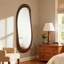 Miroir mural asymétrique pleine longueur avec cadre en bois-990781814