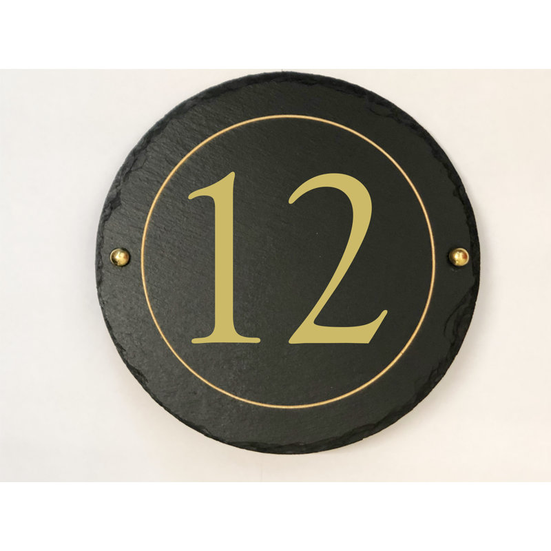 Easingwold 24cm H Stone House Number, 12