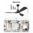 52 Inch Ceiling Fan with Lights Remote Control-481455983