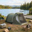 Tente de camping robuste pour 5 à 7 personnes avec porche à moustiquaire résistant aux insectes, tissu Oxford épaissi imperméable et résistant au vent UV50 + avec mouche amovible et fenêtres en filet respirantes
