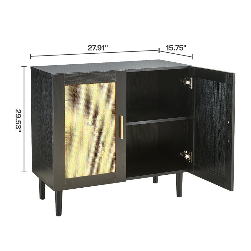 Élégant buffet à panneau de particules avec porte et tablette réglable