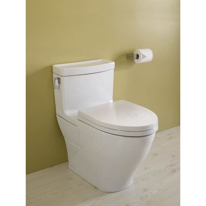 Bone Vitreous China Elongated One-Piece Toilet with Washlet Combo