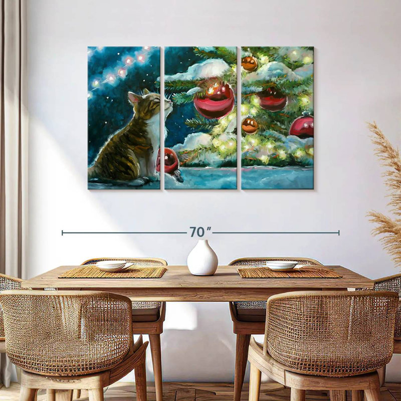 Lelend Christmas Cat, 36" H x 57" W