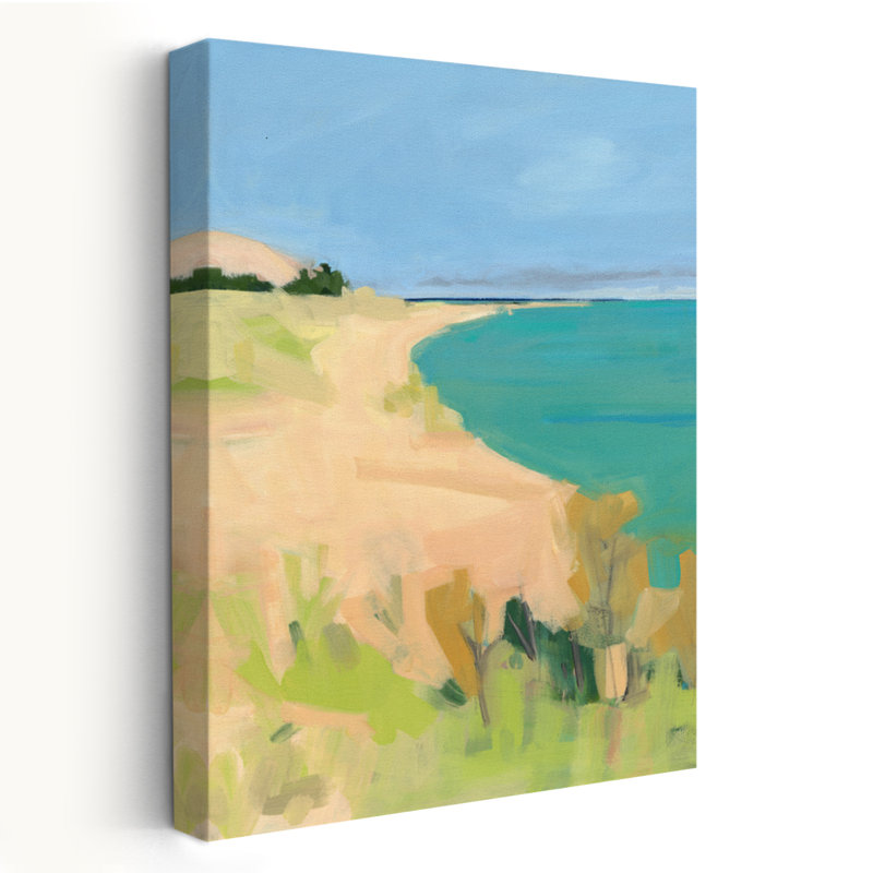 Sleeping Bear Point - Paysages contemporains côtiers, plages, océan, art, H 24 po x l 16 po