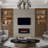 Kleber Wall Mounted Electric Fireplace with Bluetooth Speakers and 3 Colors LED Light-359434043