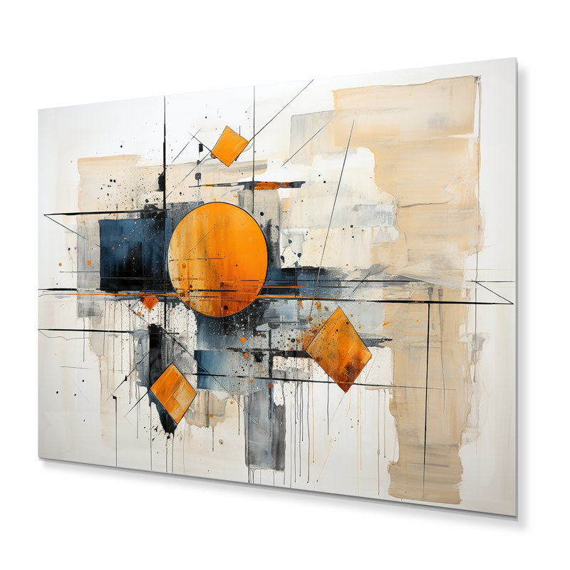 Abstraction géométrique I - formes abstraites, impressions sur métal, H 12 po x l 20 po x P 1 po