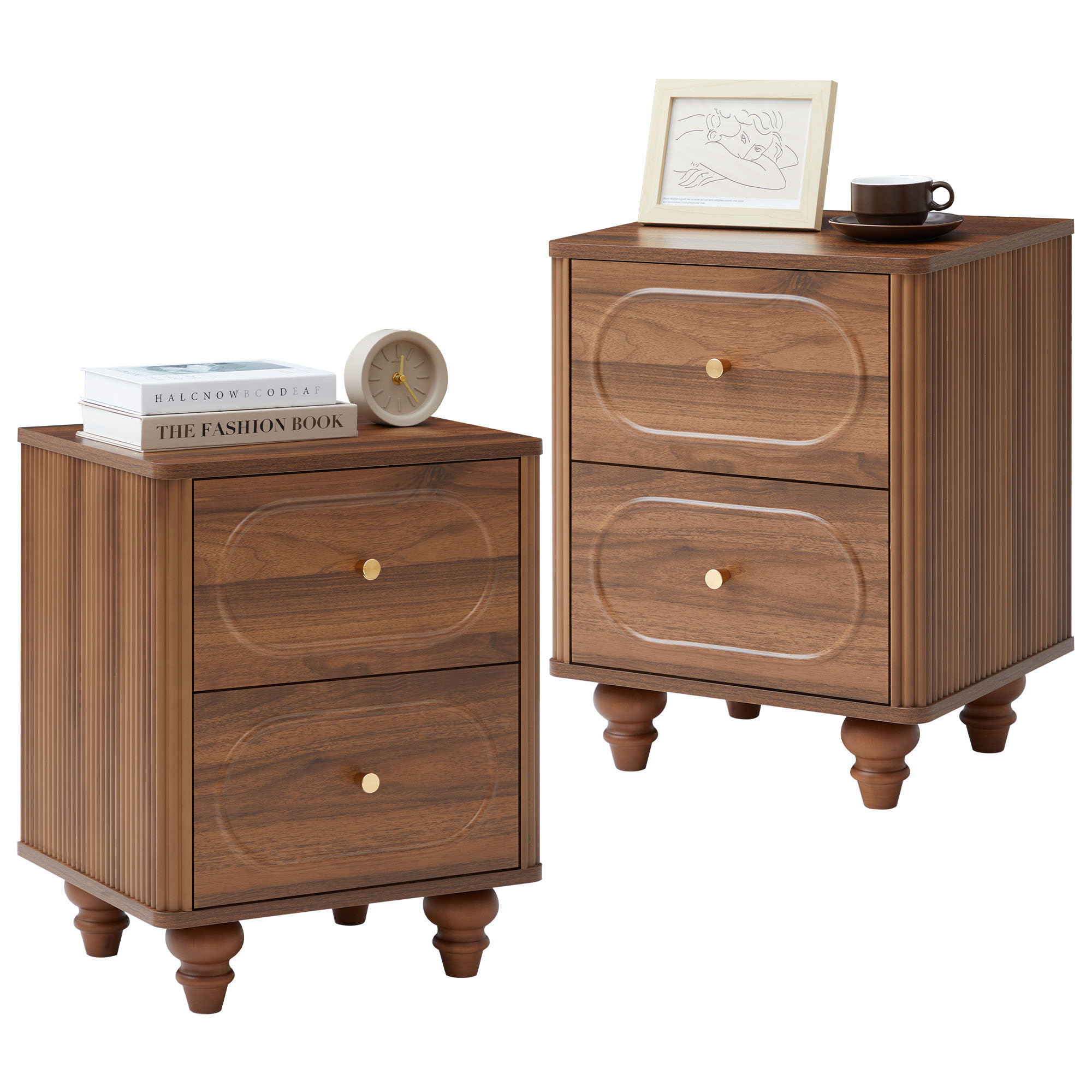 Alcott Hill® Dorth 2 - Drawer Nightstand (Set Of 2) & Reviews | Wayfair