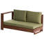 Rupakus 225 cm W L-Shaped Acacia Patio Corner Sofa with Cushions-801564004