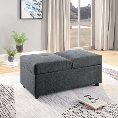 Élégant fauteuil de rangement avec repose-pieds rembourré en mousse de 1 po