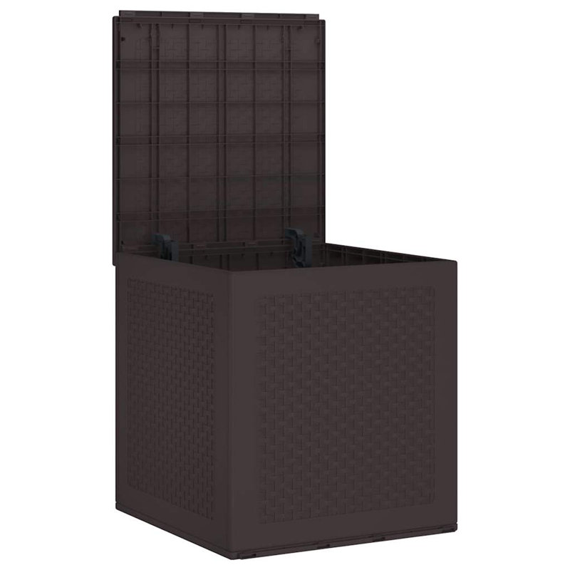 Boîte de rangement pour jardin Vidaxl brun 21,7 x 20,9 x 22,4 po, Brun