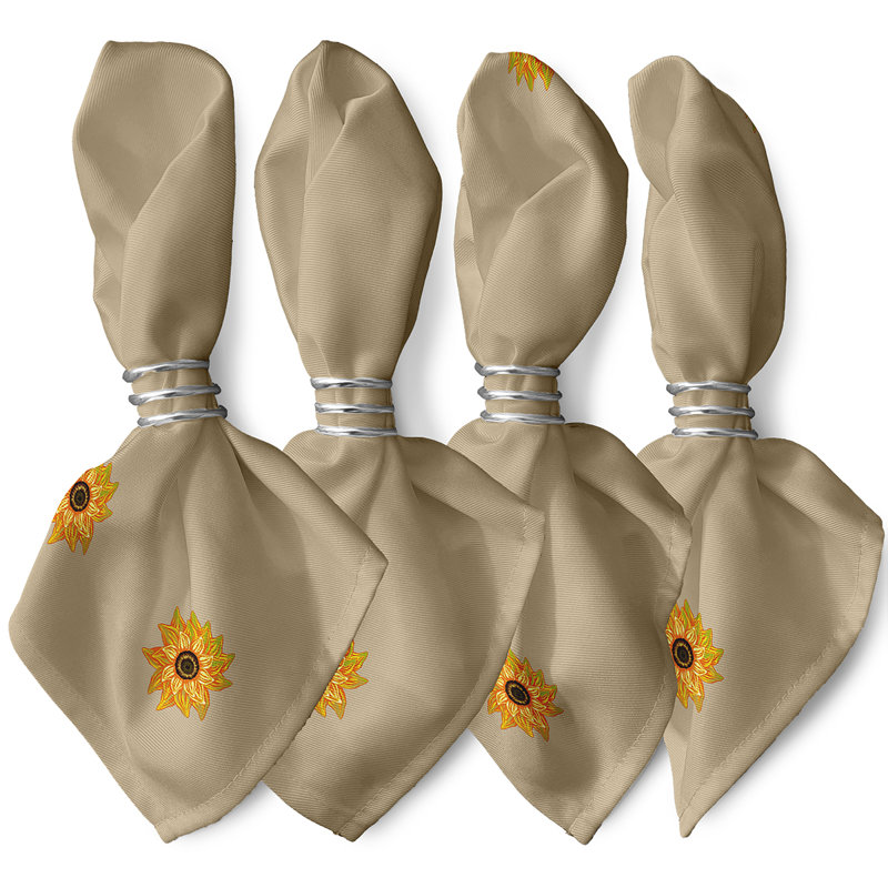 Leonaldo El Girasol Feliz Napkins, Taupe