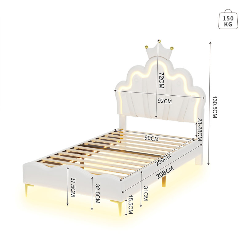 Standard, European Single (90 x 200 cm), White
