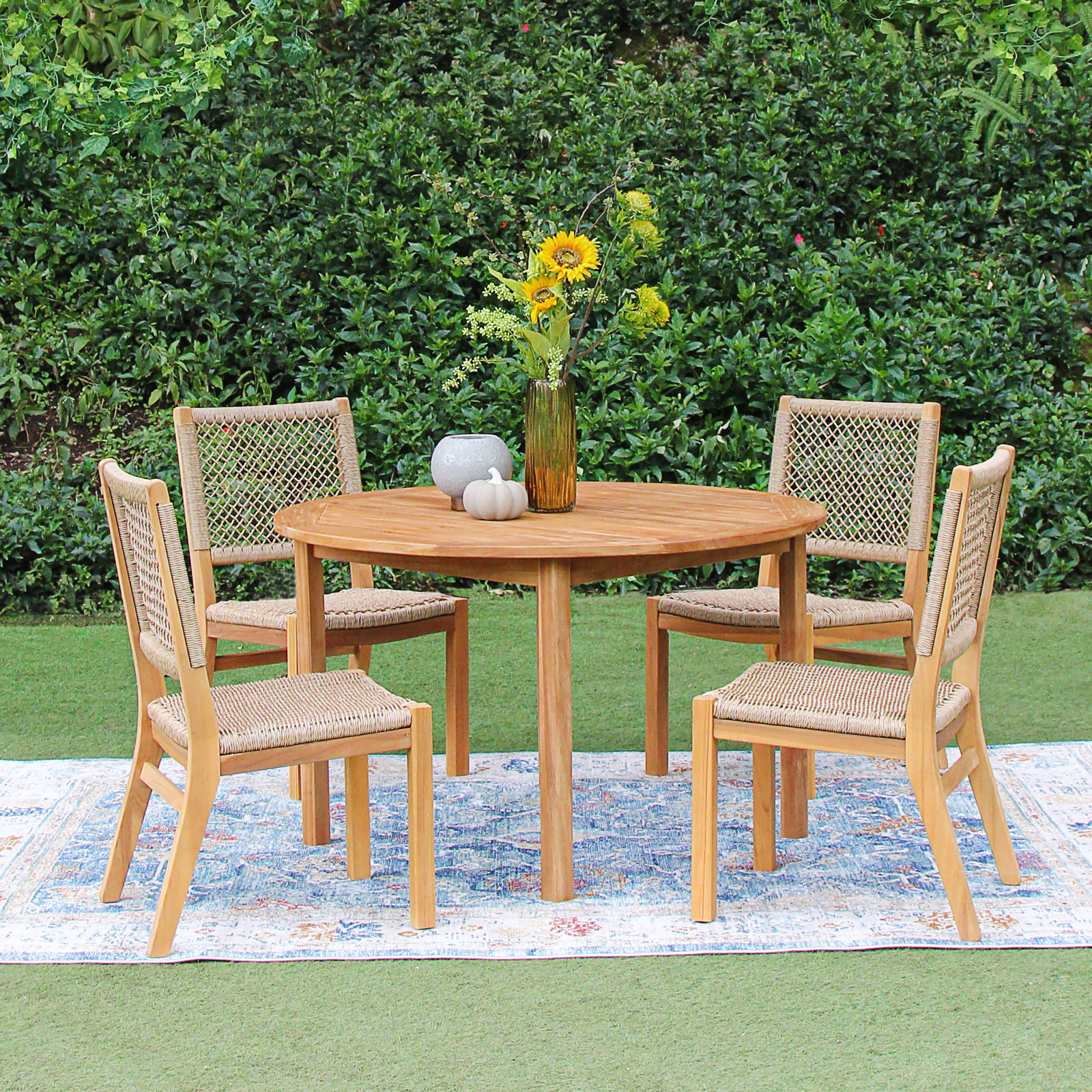 Seras Teak Patio Side Chair