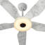 Ventilateur de plafond intelligent intérieur / extérieur Elira, ensemble d'éclairage à DEL à intensité variable et télécommande, fonctionne avec l'assistant Google, Amazon Alexa et les raccourcis Siri.-397423721-397423720-397423723