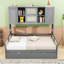 Lit de jour en bois avec couchette et tablettes de rangement-1413937637-1413937635