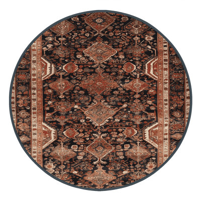 Machine Washable Persian Brown Area Rug