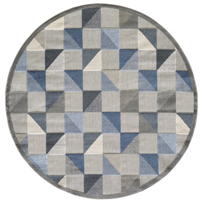 Tapis d'intérieur / extérieur à carreaux Hesselbein