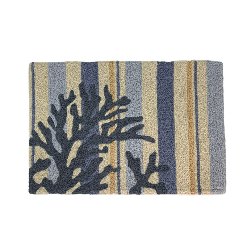  Bleu corail sur des planches vieillies