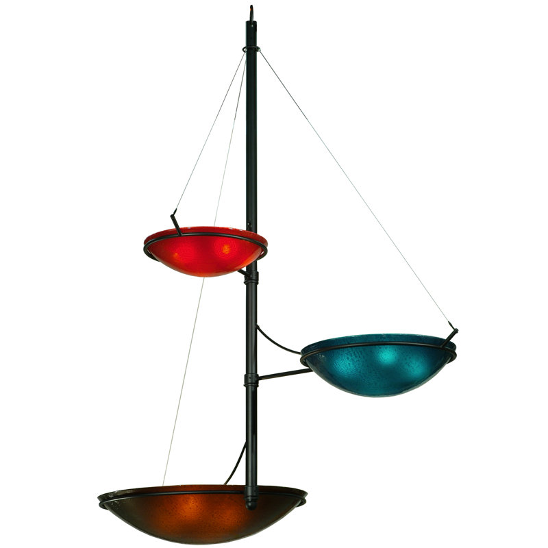 Lustre à niveaux unique et remarquable à 12 lumières Metro Fusion