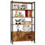 Keegen Iron Standard Bookcase, Industrial Bookshelves with Storage Cabinets, Storage Shelves for Living Room, Bedroom -1949562267-1949562268